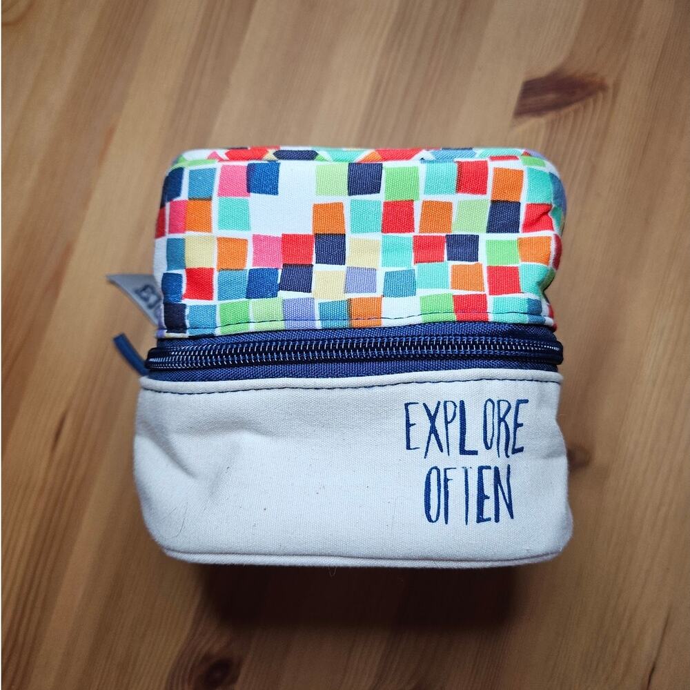 Iota Chic Jewelry Cube, Travel case, 5 clear zip pouches